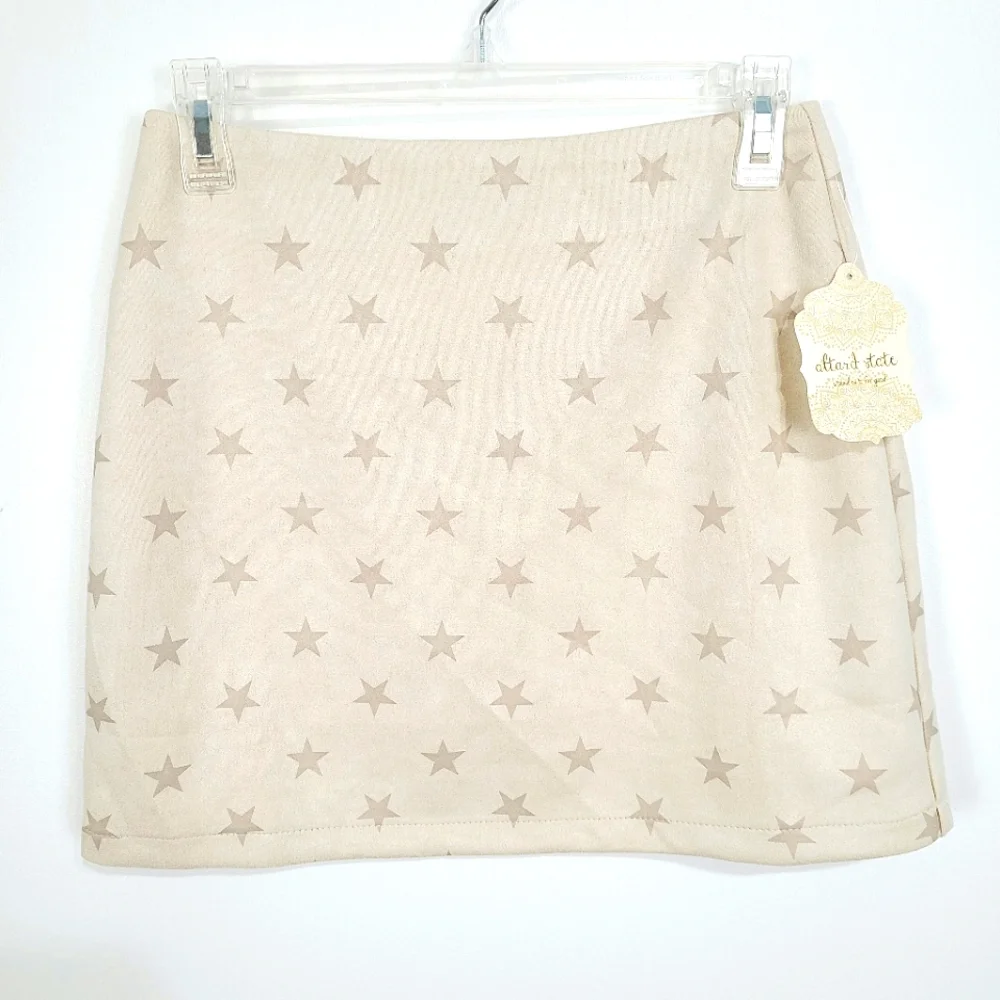 Altar'd State | NWT Faux Suede Star Mini Skirt Small